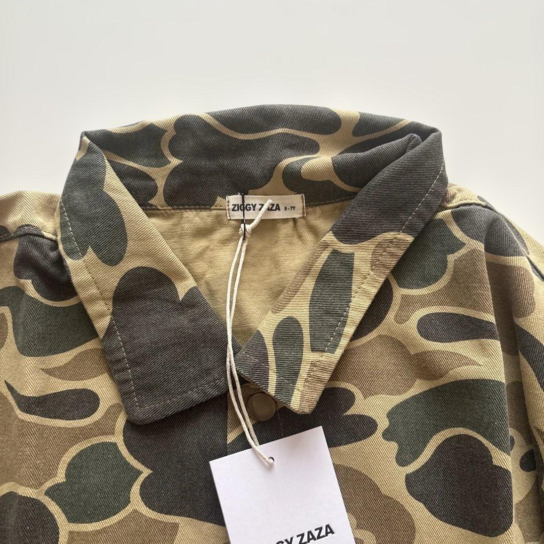 ジャケット・ブルゾン ziggyzaza troopdrilljacket dun camo 5-7y