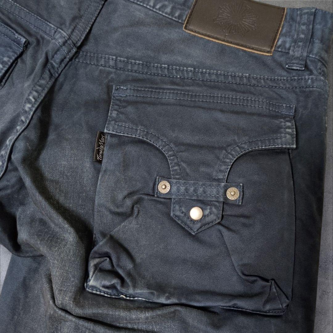 トルネードマート コーティング gimmick フレアカーゴパンツ 立体加工