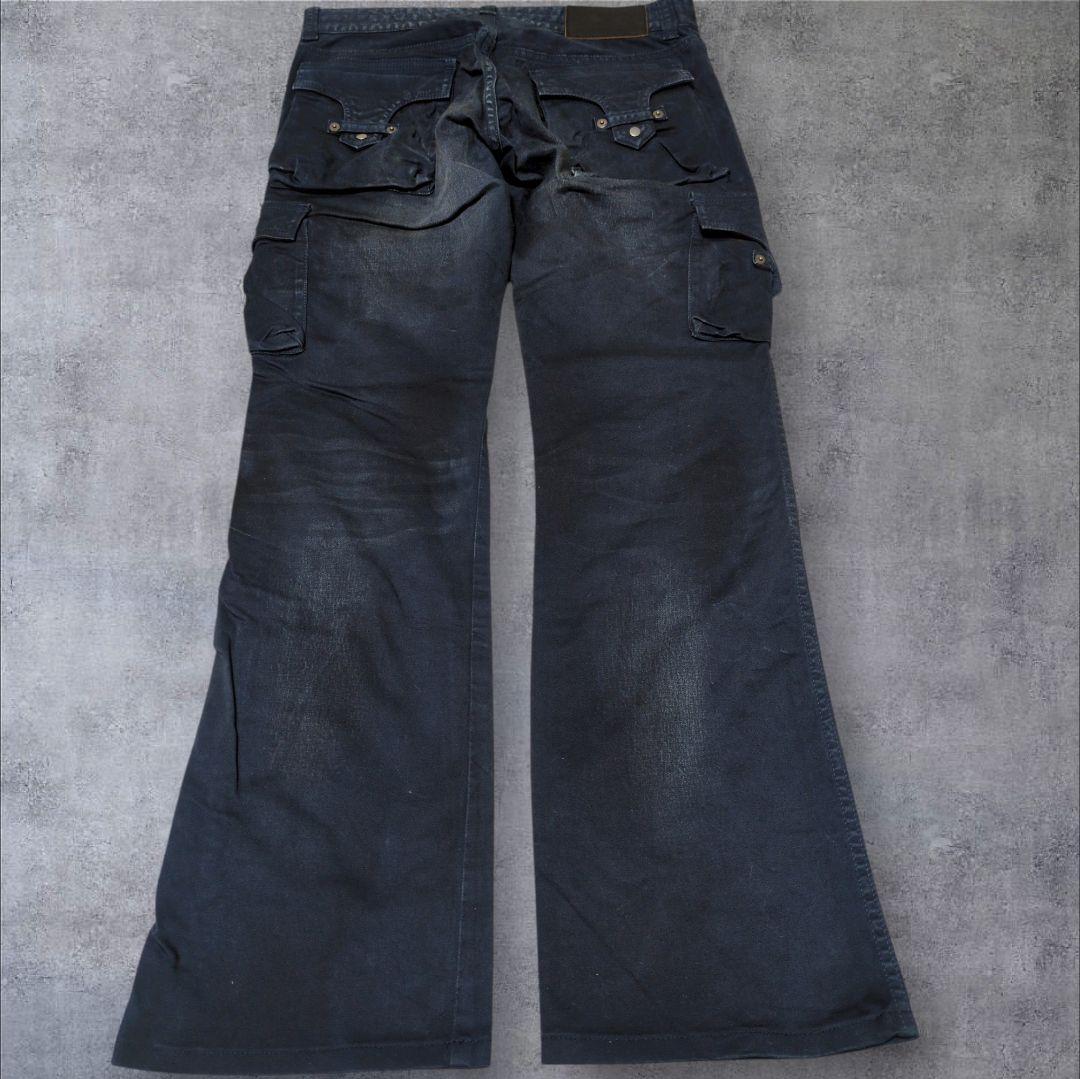 トルネードマート コーティング gimmick フレアカーゴパンツ 立体加工