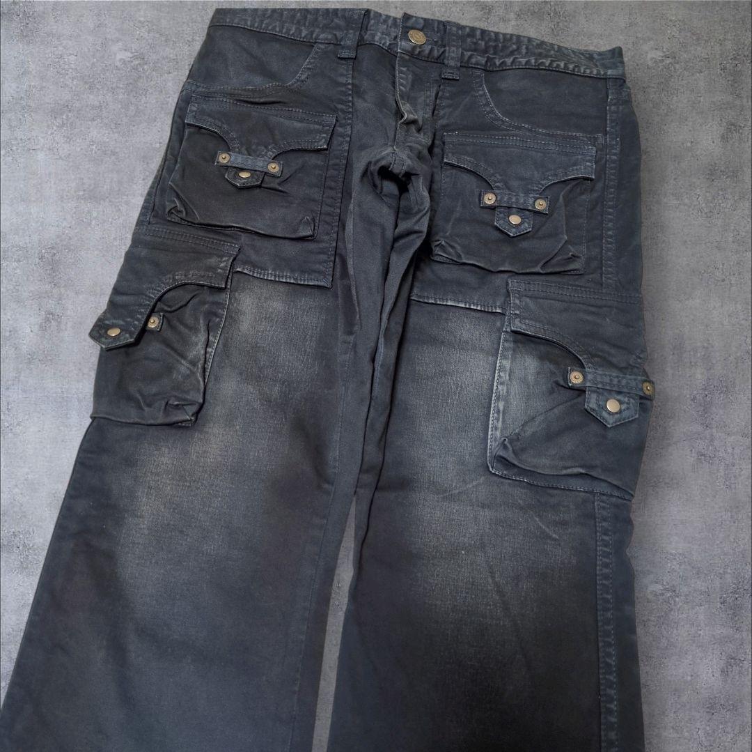 トルネードマート コーティング gimmick フレアカーゴパンツ 立体加工