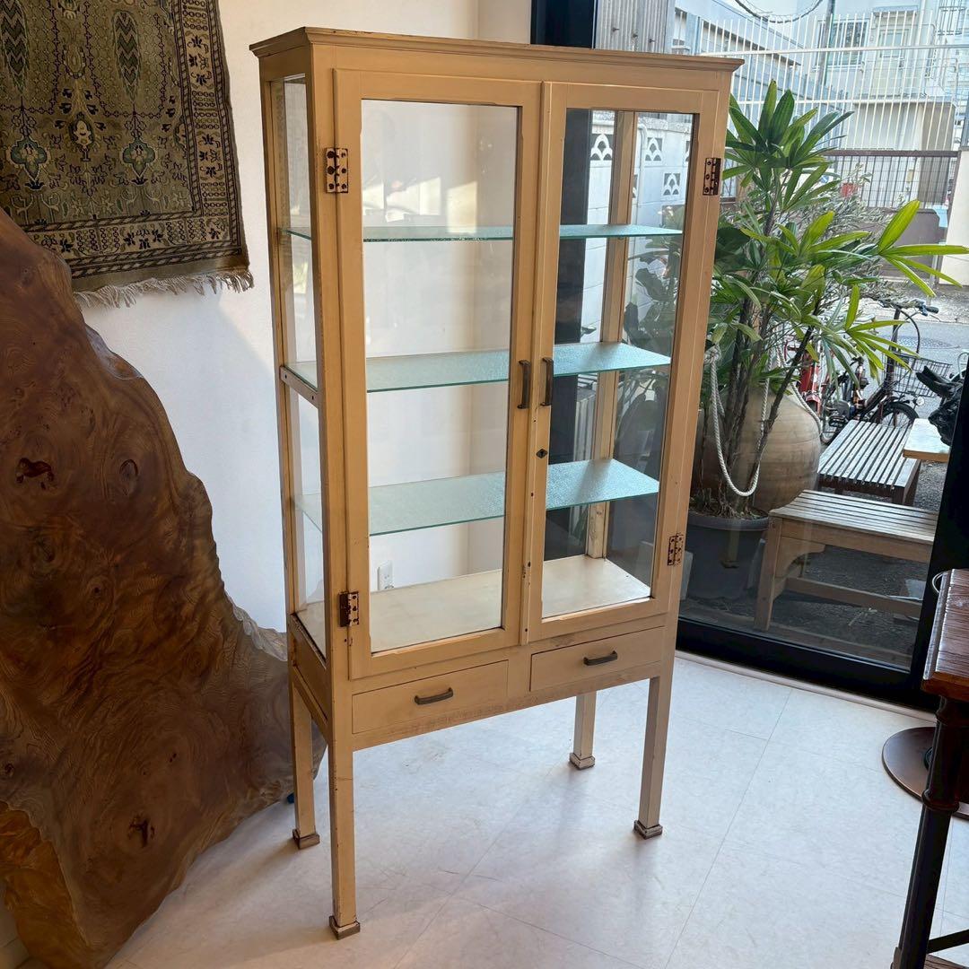 ケビント　ドクターキャビネット　メディカルキャビネット　薬棚　アンティーク