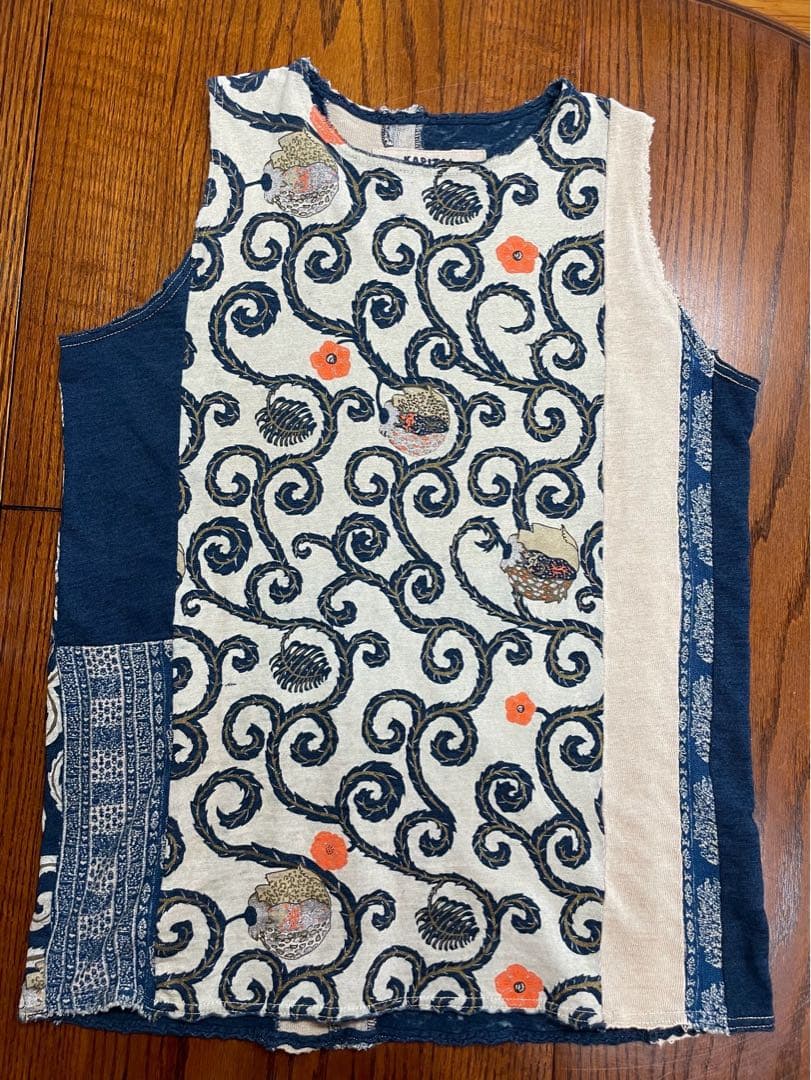 KAPITAL スワール模様 タンクトップ