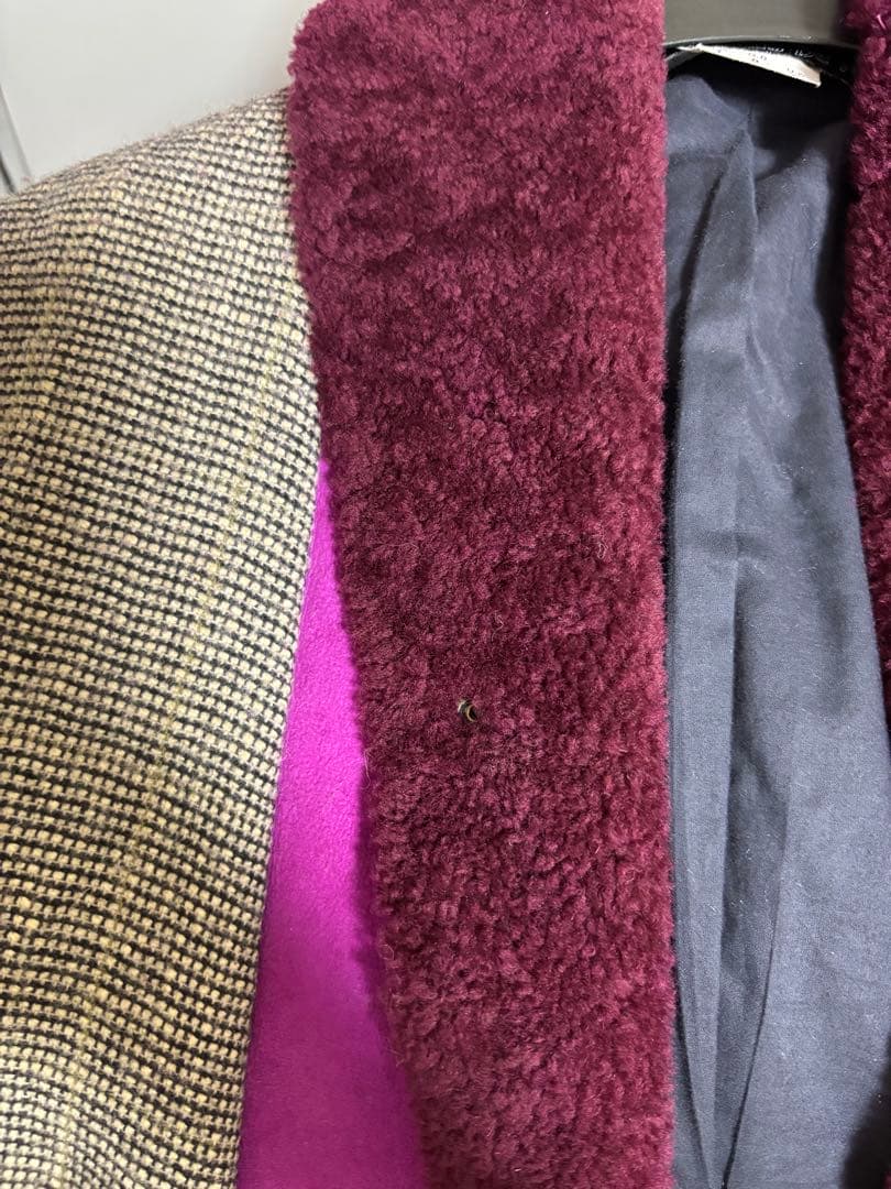 【Les Prairies de Paris】チェック柄デザインコート