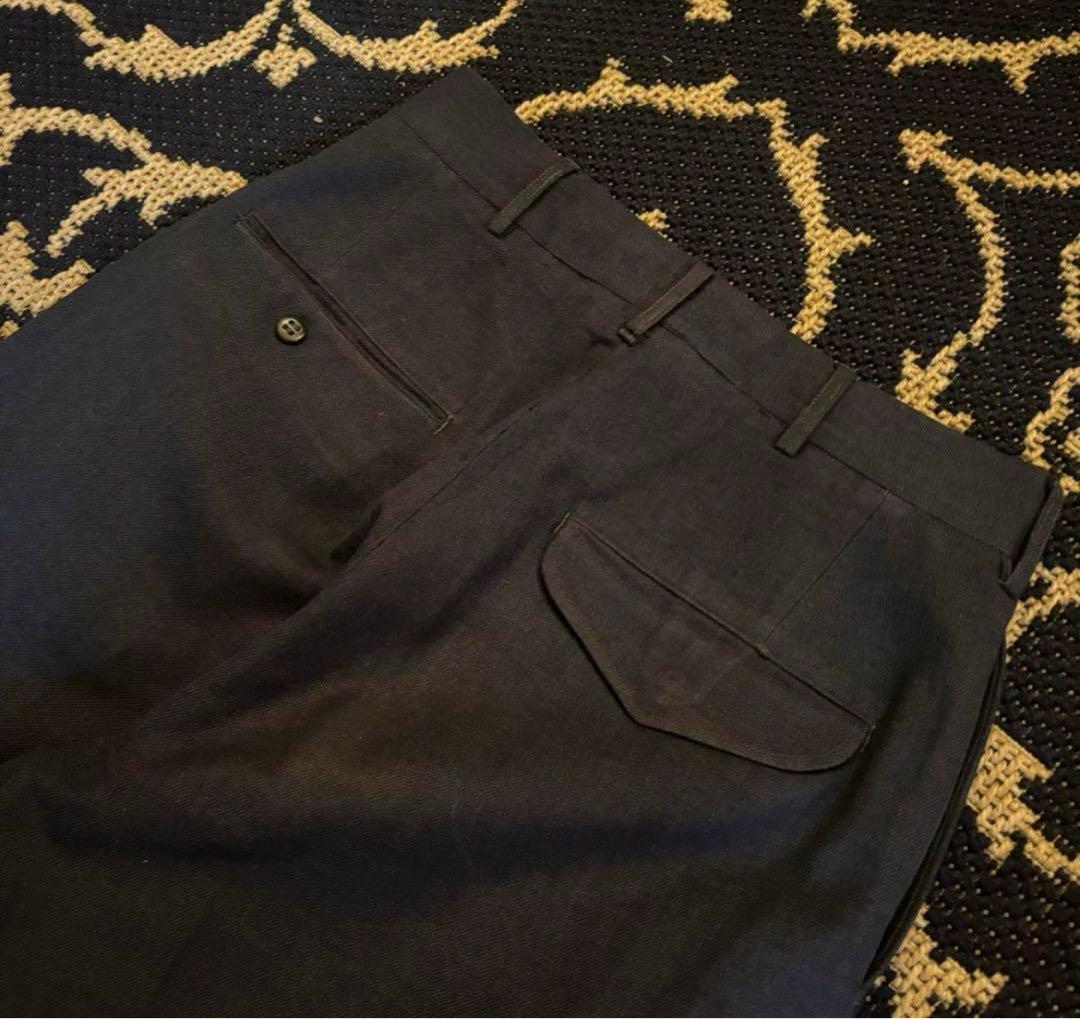 50s 60s ウール ギャバ スラックス ギャバジン ミント