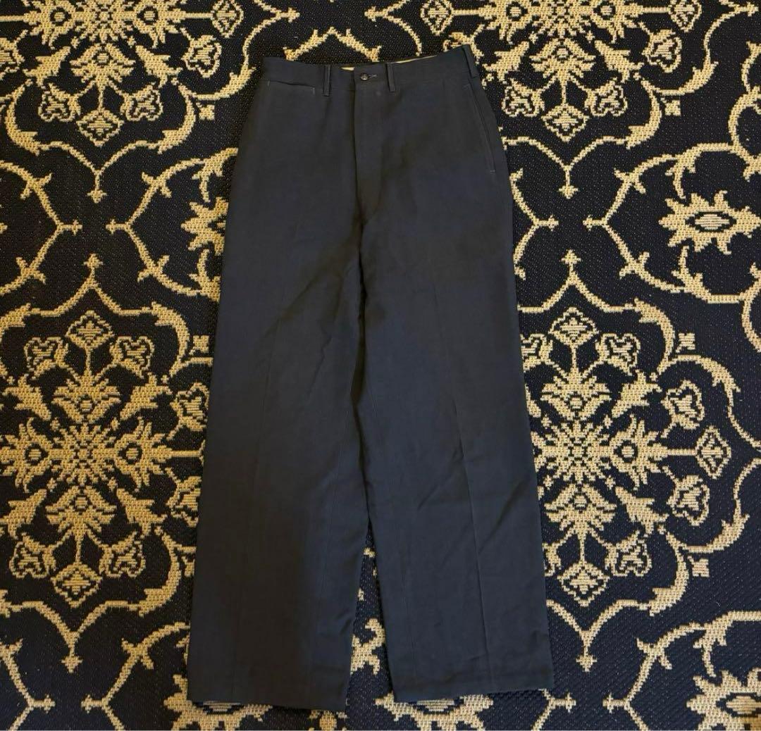 50s 60s ウール ギャバ スラックス ギャバジン ミント