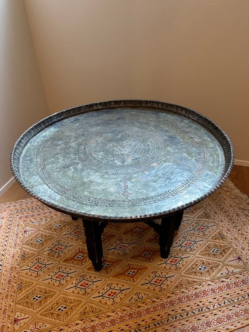 西洋民芸グランピエ　トルコのトレイテーブル