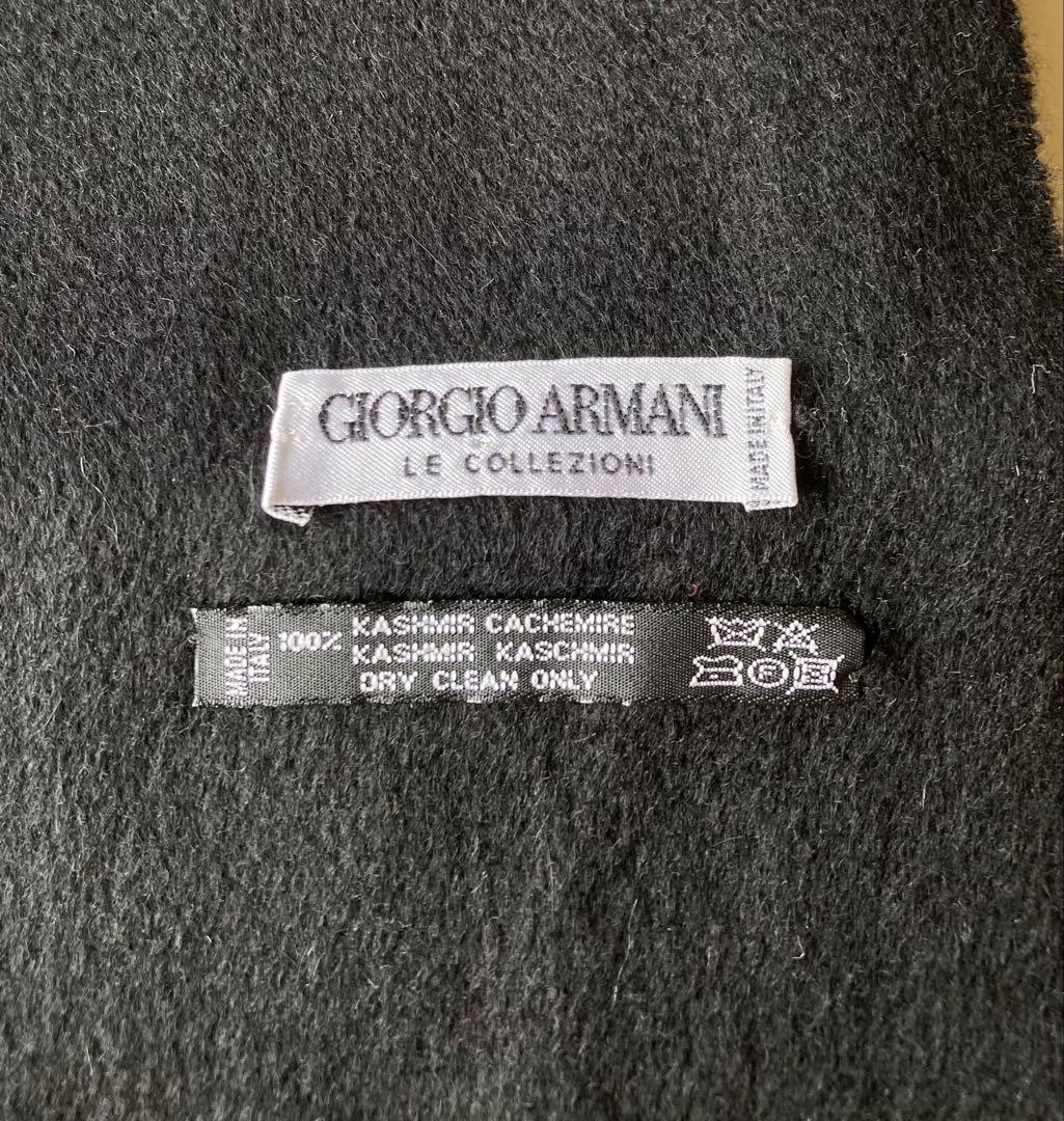ジョルジオ アルマーニ GIORGIO ARMANI マフラー カシミヤ 黒