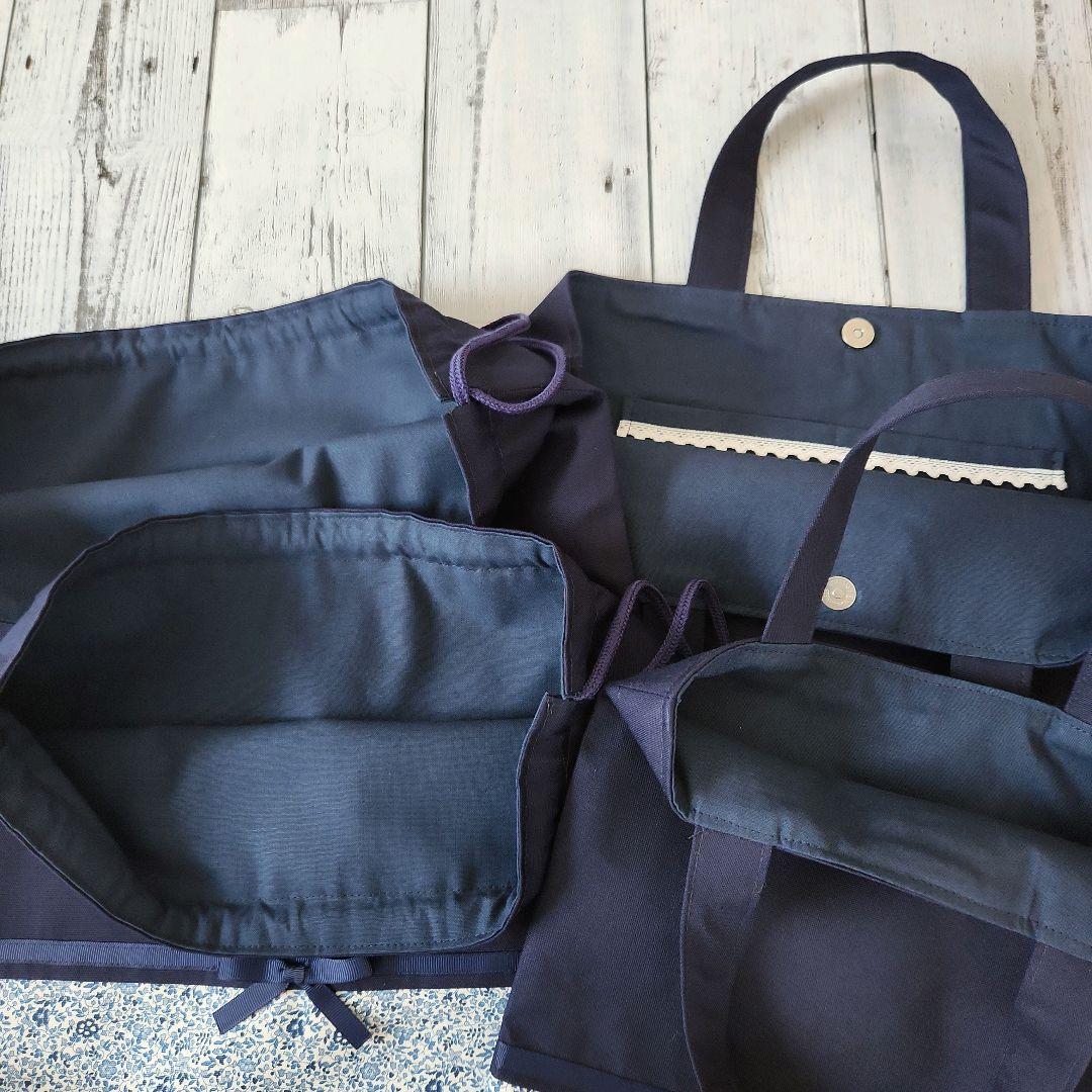 R様オーダー★リバティ柄レッスンバック　ブルー小花