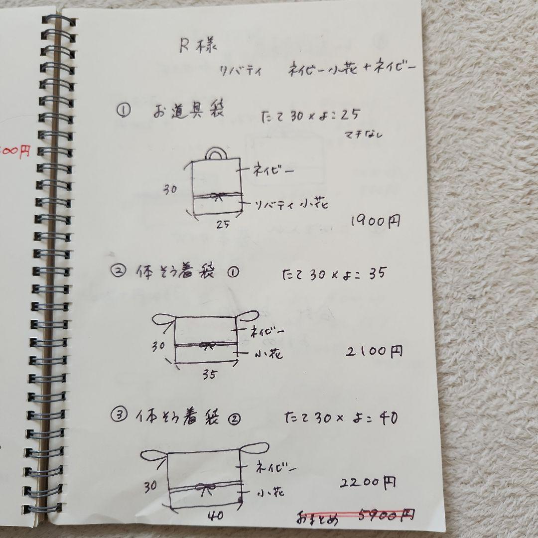 R様オーダー★リバティ柄レッスンバック　ブルー小花