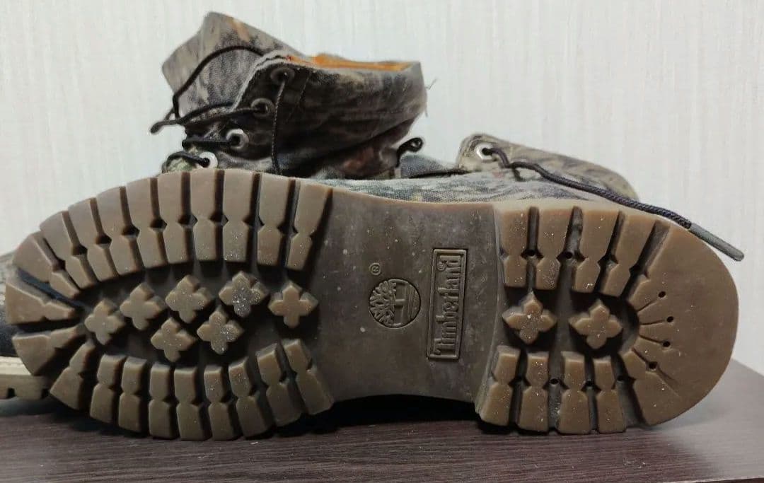 中古 Timberland 迷彩 ハイカットワークブーツ