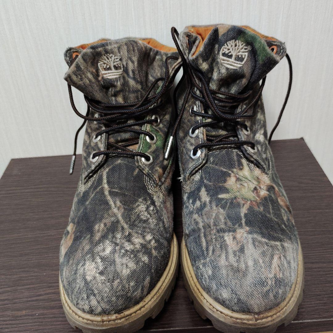 中古 Timberland 迷彩 ハイカットワークブーツ
