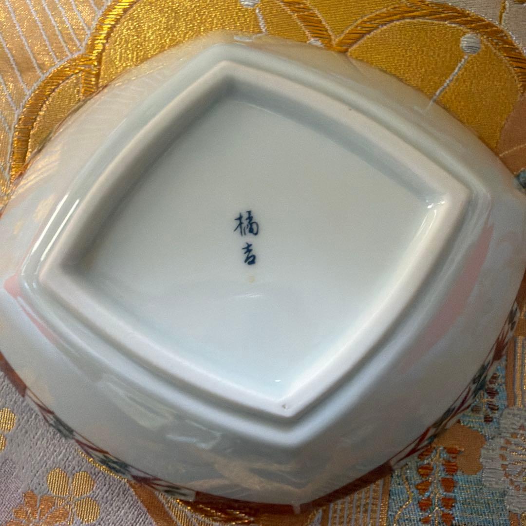 ミリ　12/26から28まで発送❌ たち吉赤絵2種　庫山窯　No.4-37