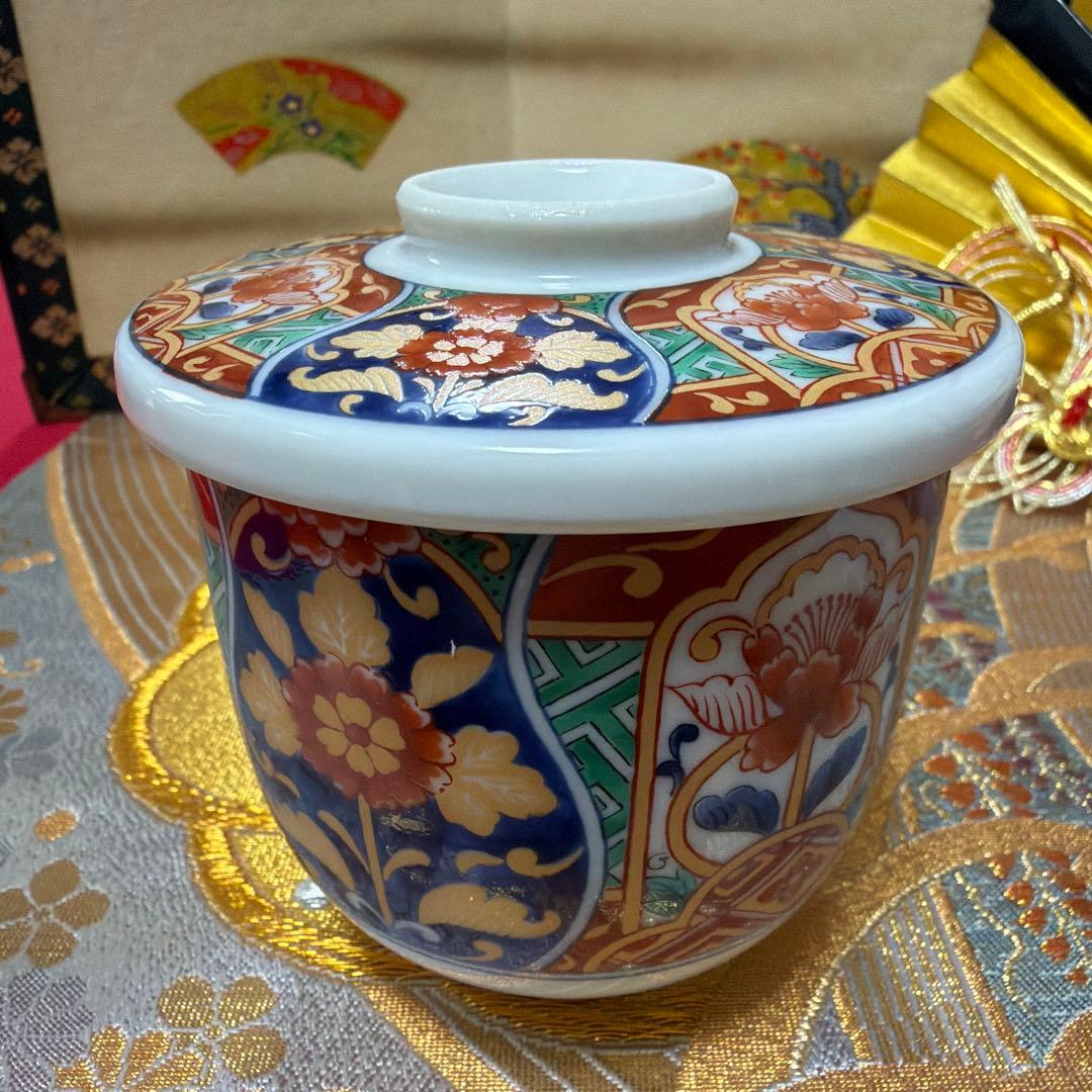 ミリ　12/26から28まで発送❌ たち吉赤絵2種　庫山窯　No.4-37