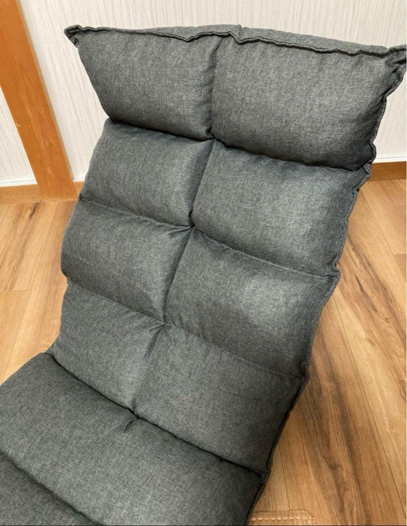 2個 本日購入 未使用 ニトリ 首リクライニング 座椅子 グレー クッション