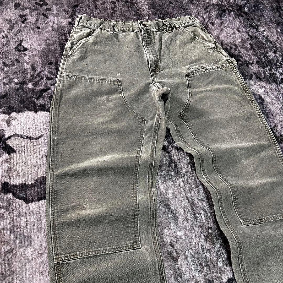 コメ欄セール！ 希少モスグリーン◎ダブルニー雰囲気系Carhartt B136