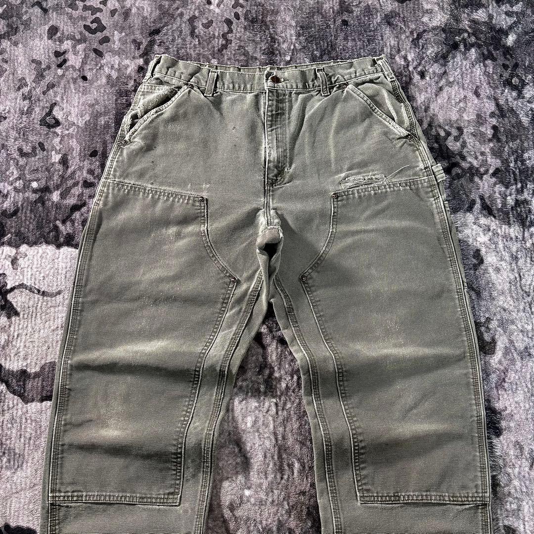 コメ欄セール！ 希少モスグリーン◎ダブルニー雰囲気系Carhartt B136