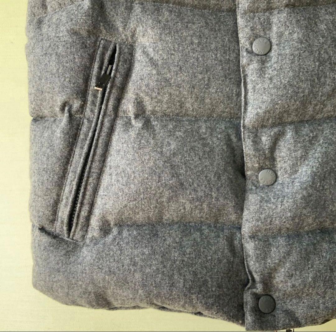 MONCLER モンクレール 茶タグ ウール ダウンベスト 0 グレー