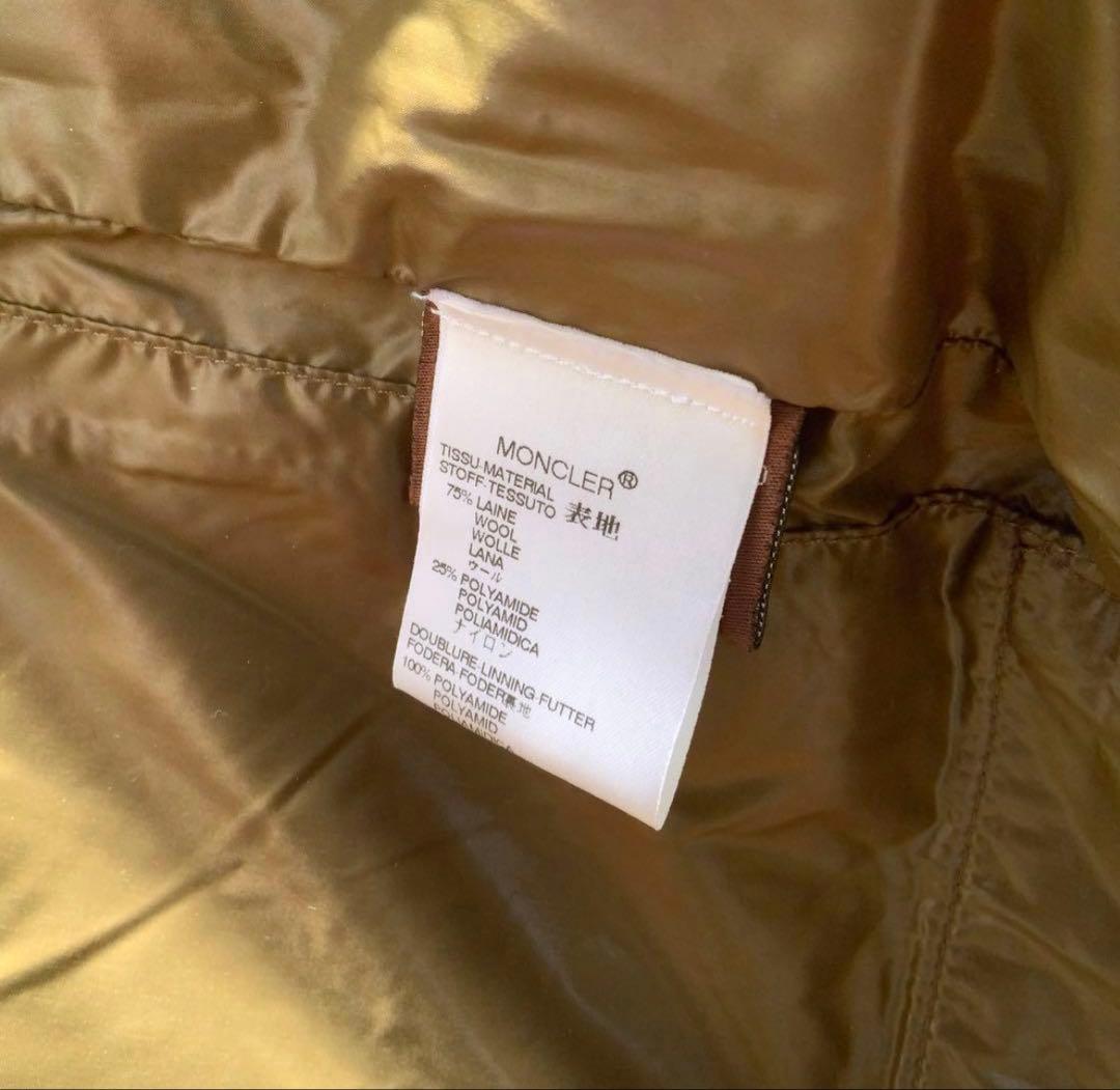 MONCLER モンクレール 茶タグ ウール ダウンベスト 0 グレー