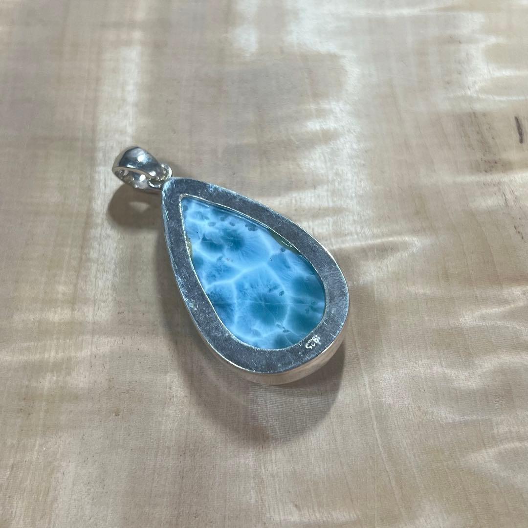 高品質　ラリマー　ペンダント　ネックレス　silver925 3-11