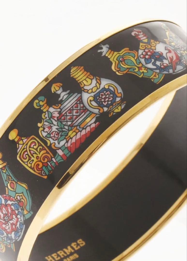 極美品♥️エルメス HERMESバングルGM エマイユメタル⭕️５日削除⭕️最終値下‼️