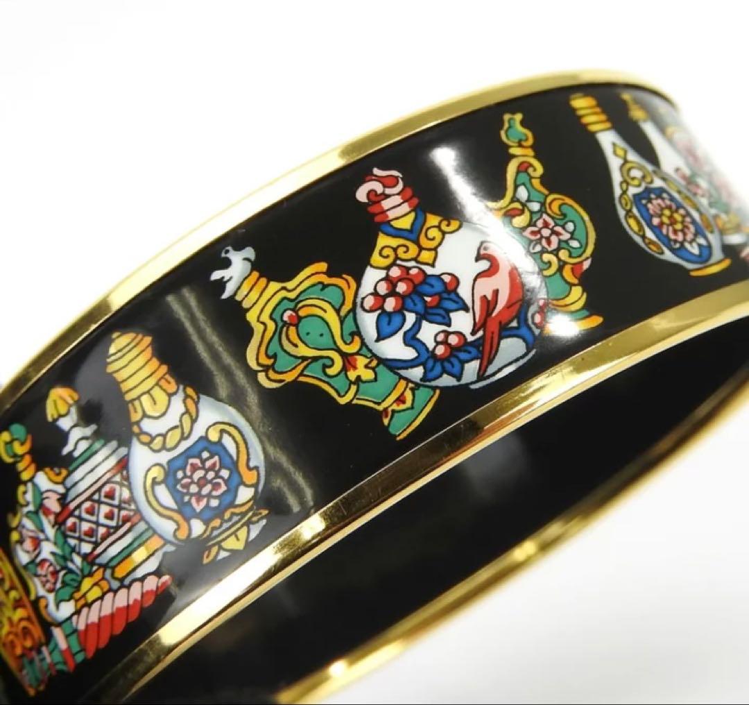 極美品♥️エルメス HERMESバングルGM エマイユメタル⭕️５日削除⭕️最終値下‼️
