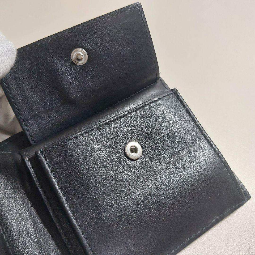 ボッテガヴェネタ イントレチャート 二つ折り財布 カーフ ブラック 749412