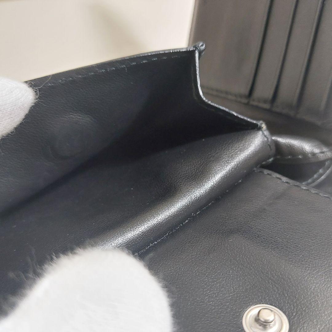 ボッテガヴェネタ イントレチャート 二つ折り財布 カーフ ブラック 749412