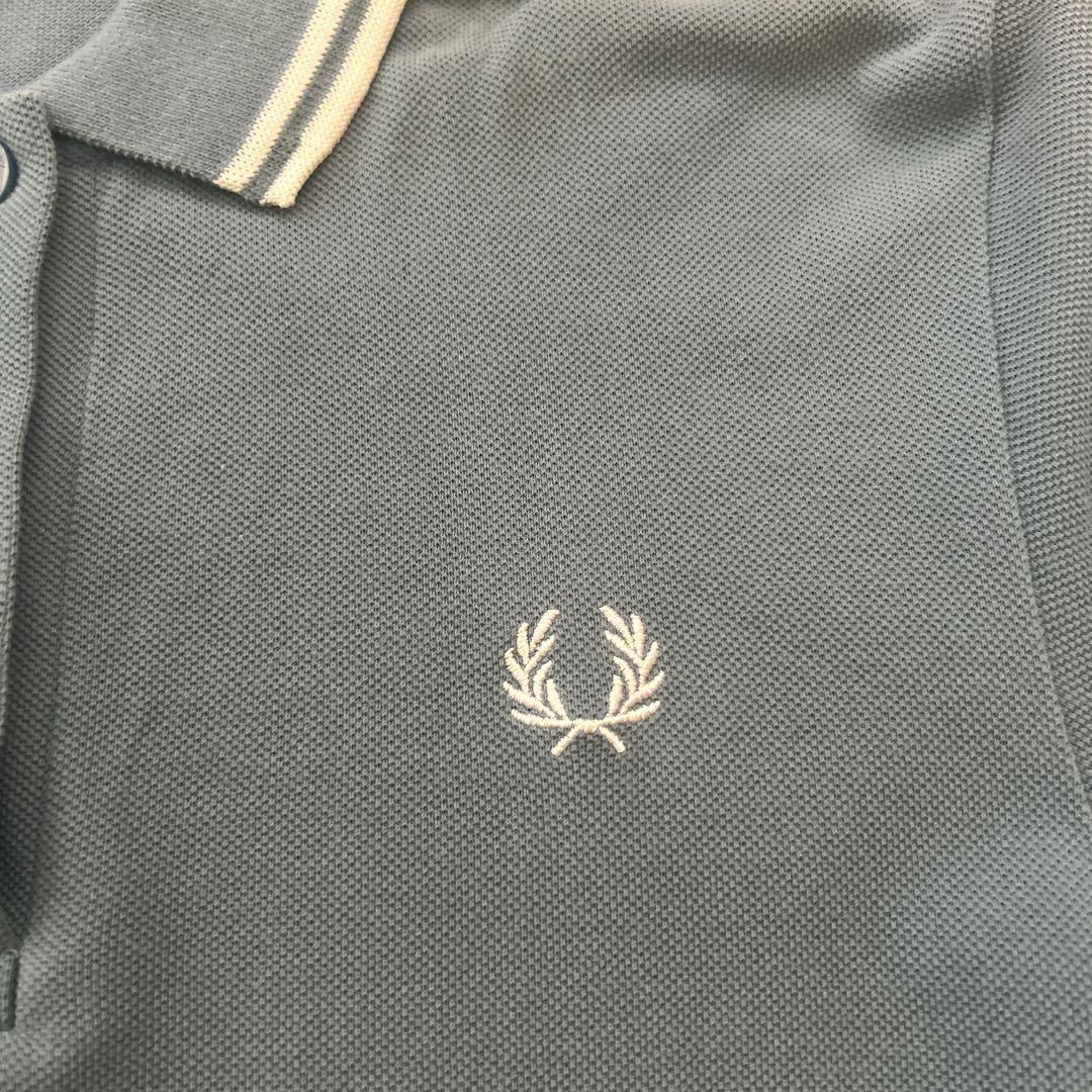 大人気　G3600 フレッドペリー　ポロシャツ　半袖　36 S 水色　白