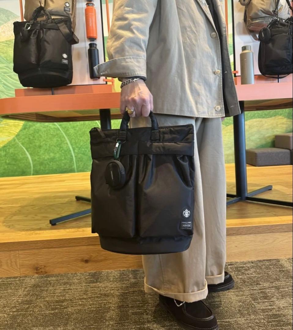 【新品・即発送】スターバックス×PORTERヘルメットバック 黒