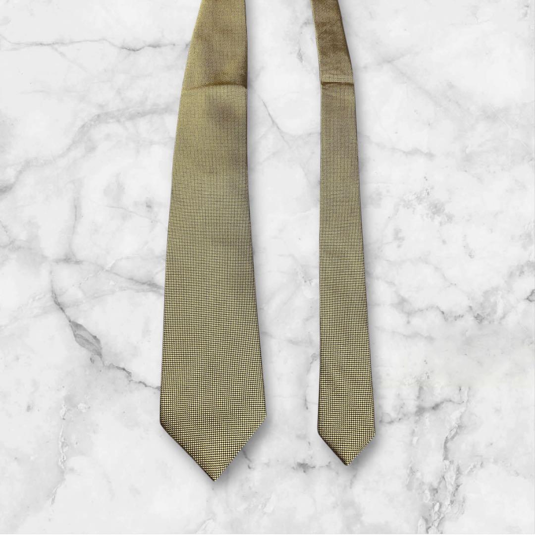 【未使用】Ermenegildo Zegna ゼニア　ネクタイ　タグ付　ゴールド