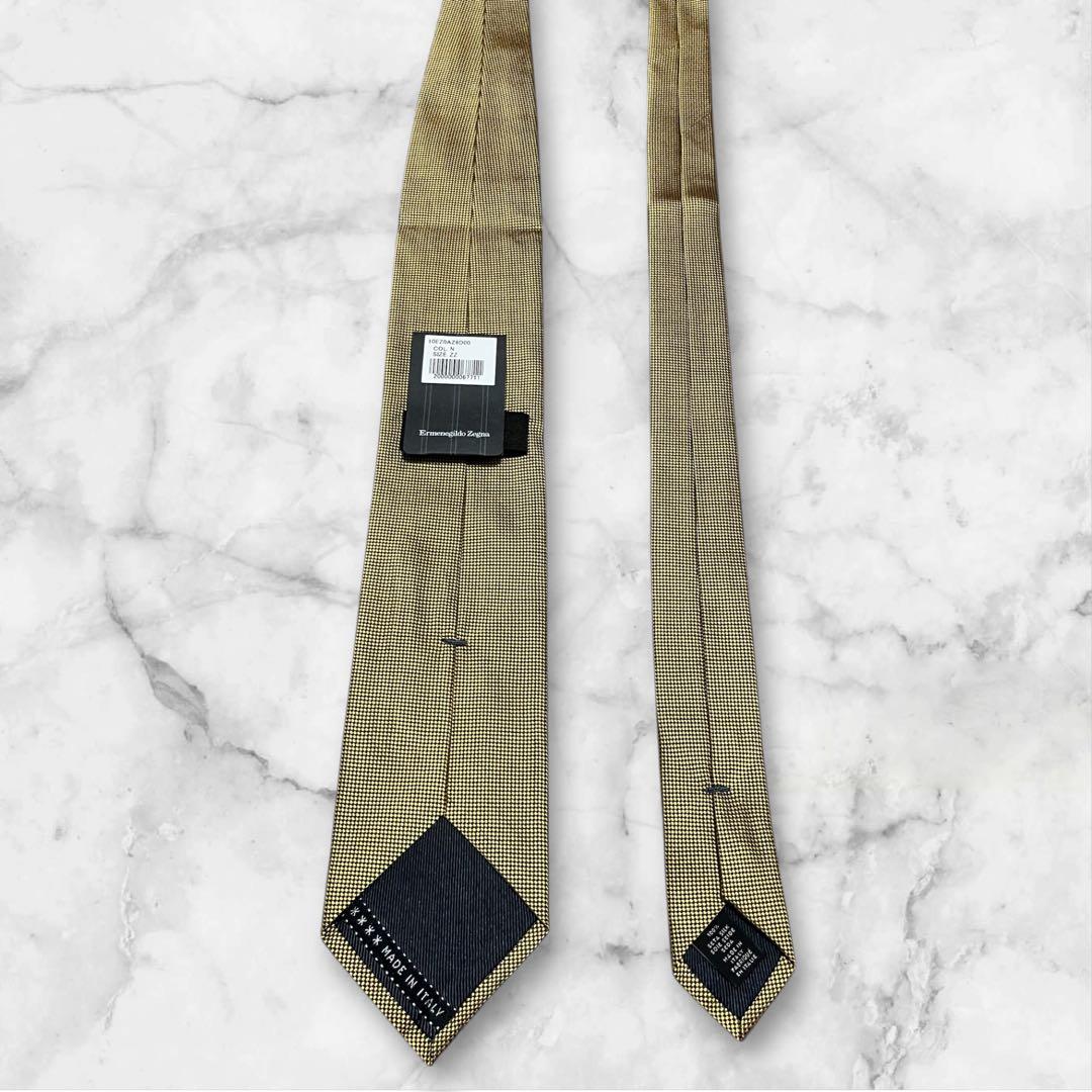 【未使用】Ermenegildo Zegna ゼニア　ネクタイ　タグ付　ゴールド