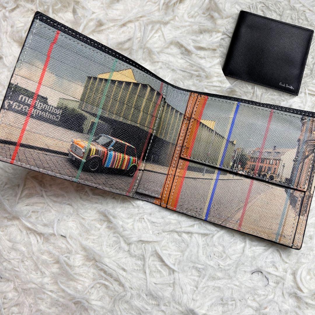 【ほぼ未使用】ポールスミス イギリス限定 ミニクーパー 折り財布 ブラック