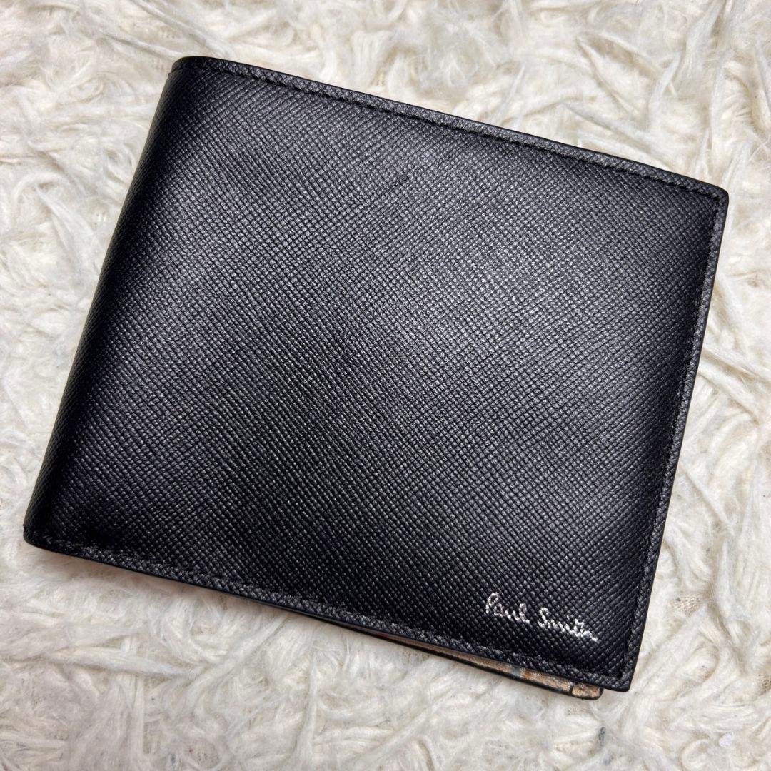 【ほぼ未使用】ポールスミス イギリス限定 ミニクーパー 折り財布 ブラック
