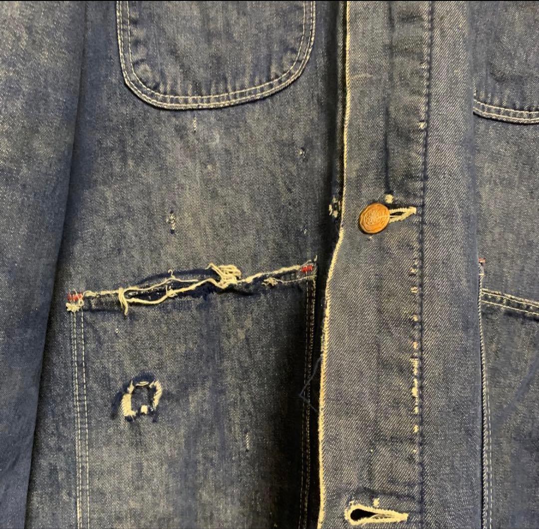70s vintage カバーオール　デニムジャケット　古着
