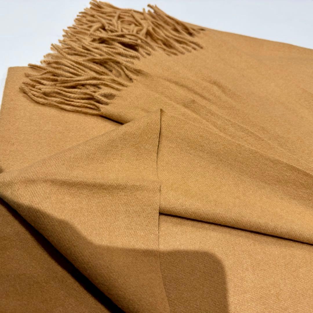 h*e様 ジョンストンズ カシミア 大判ストール マフラー キャメル(即発)