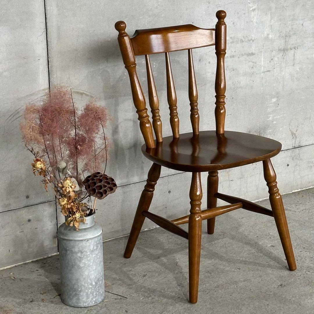 昭和レトロ 木製ウィンザーチェア 国産家具 ダイニングチェア ヴィンテージ