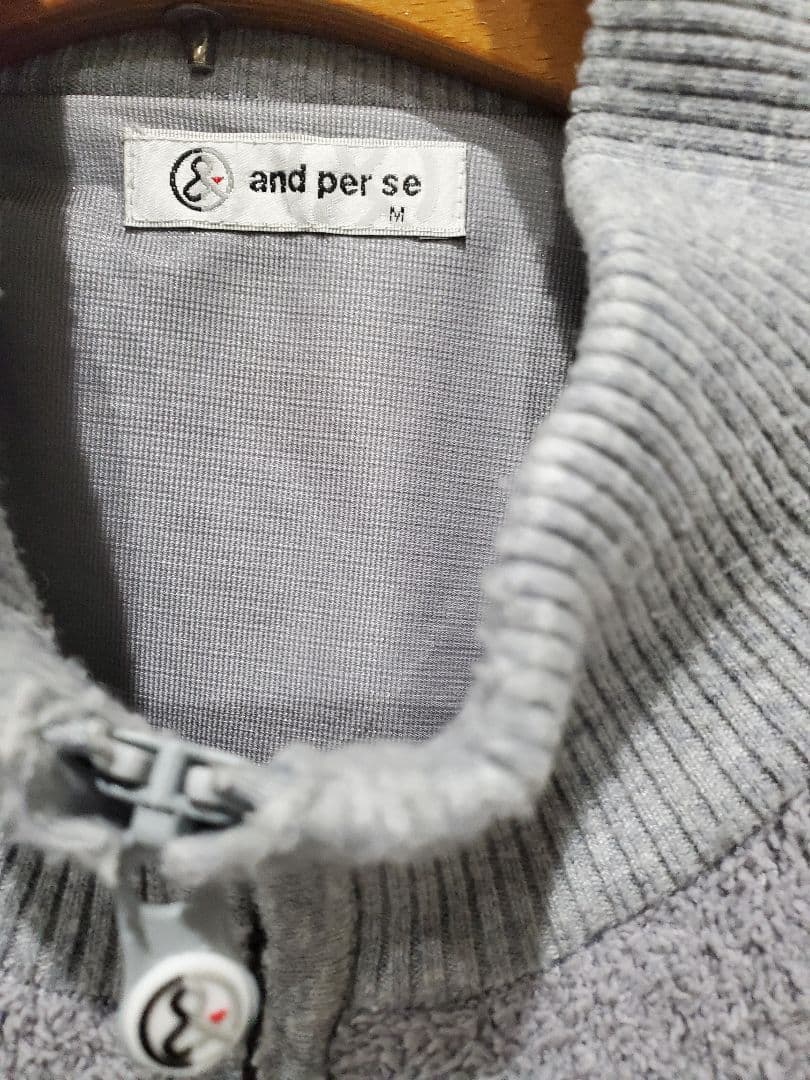 最終価格 and per se 高性能フリース 防風 ジャケット M グレー