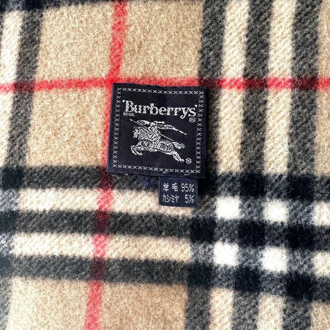 BURBERRY バーバリー 大判ストール ノバチェック カシミヤ混 マフラー