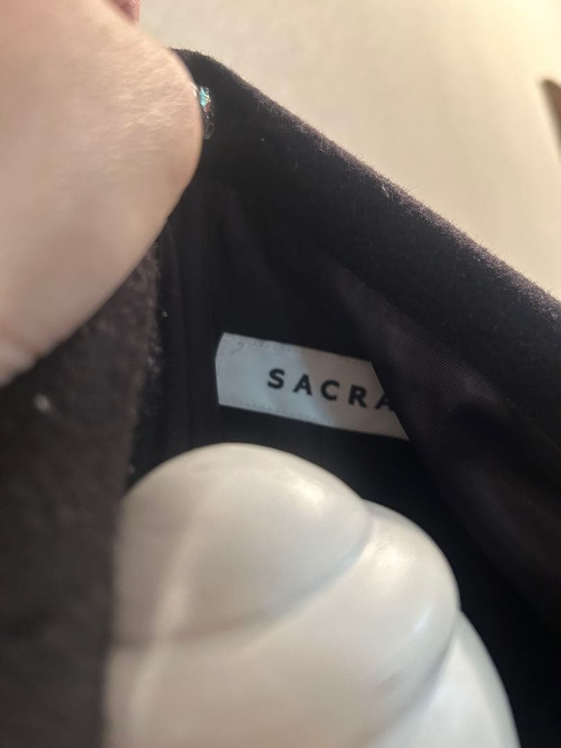 専用です　SACRA ウールコート　黒　綺麗め