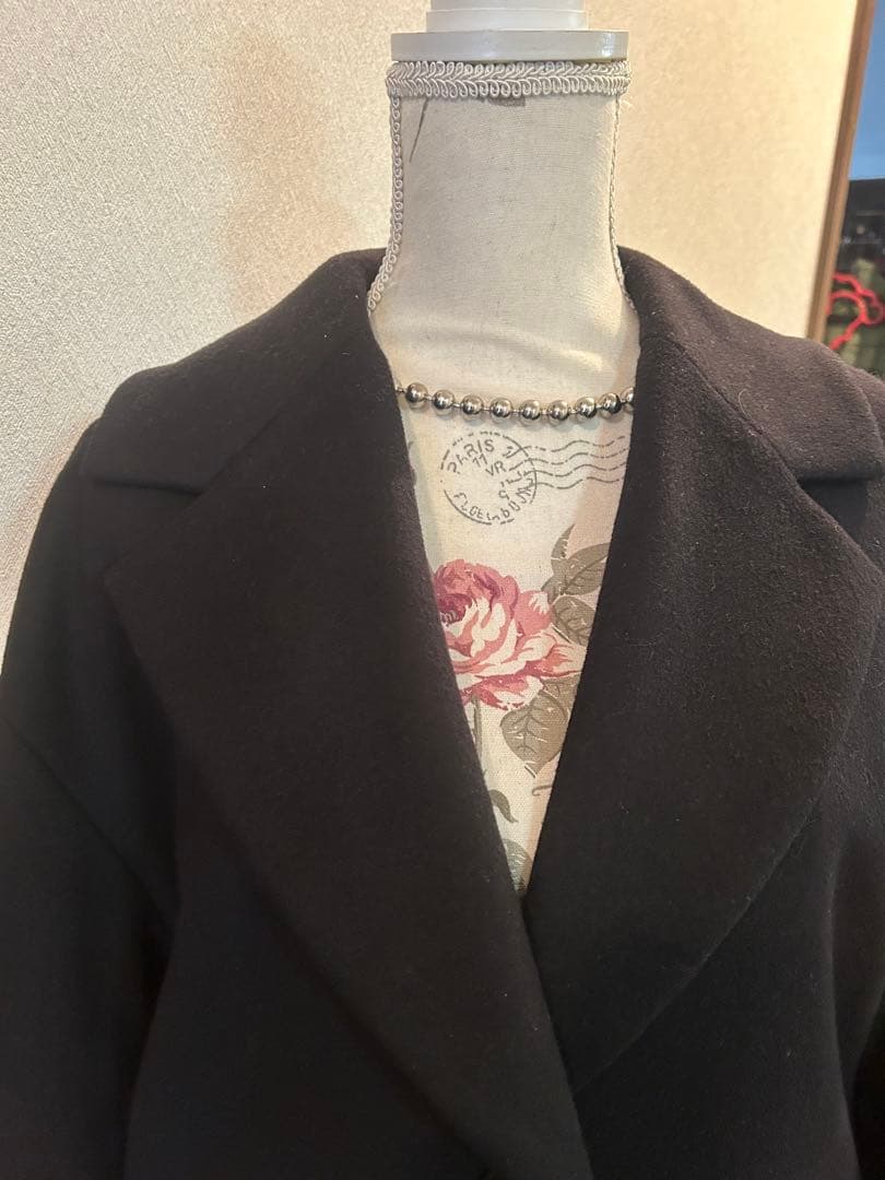 専用です　SACRA ウールコート　黒　綺麗め