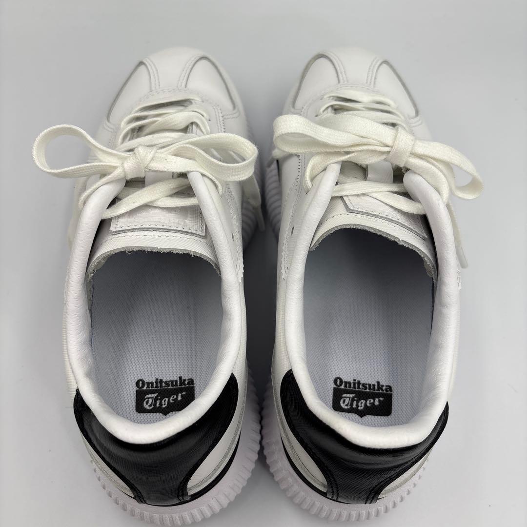 極美品✨オニツカタイガー　デレシティ　ホワイト×ブラック　厚底　スニーカー　人気