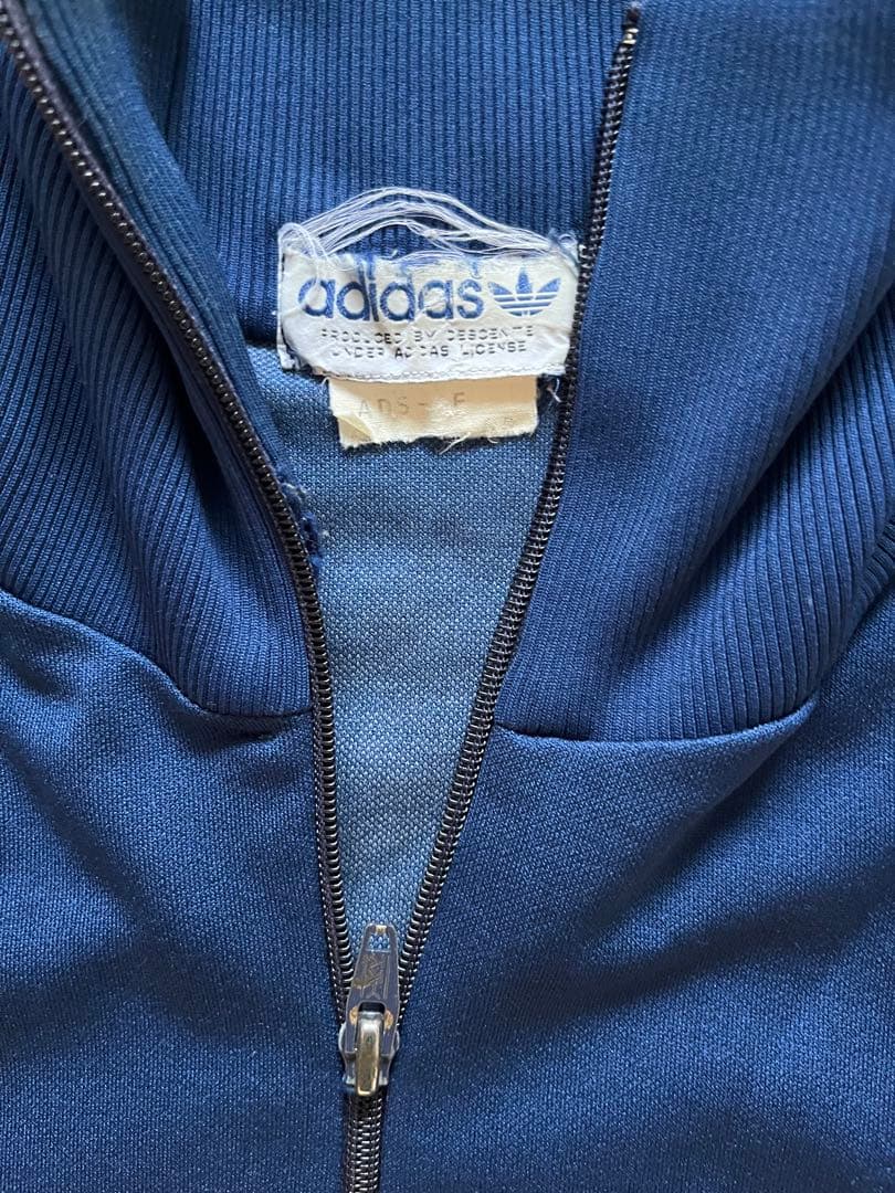 た*く様 希少6号　adidasジャージ デサント製 在原みゆ紀 紺白 古着