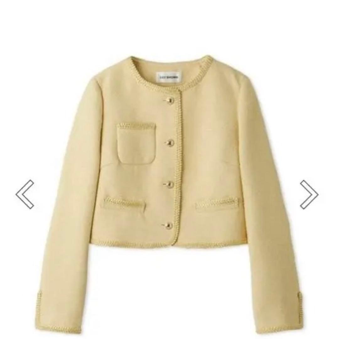 はるか様　リリーブラウン　ラメツイードジャケット　イエロー