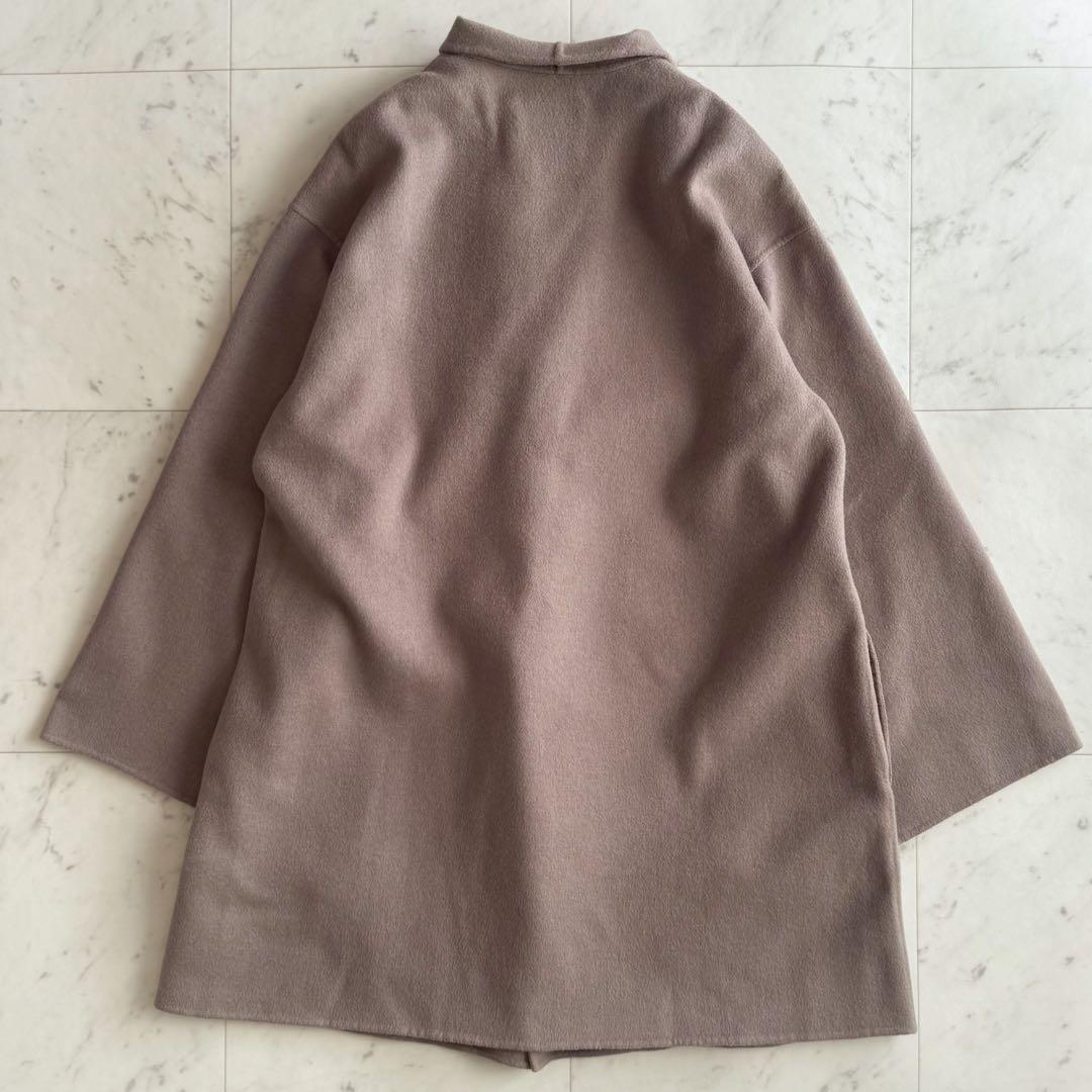 美品 ノーブル 定価5.3万円 ウール リバー オーバーコート◆ベージュ