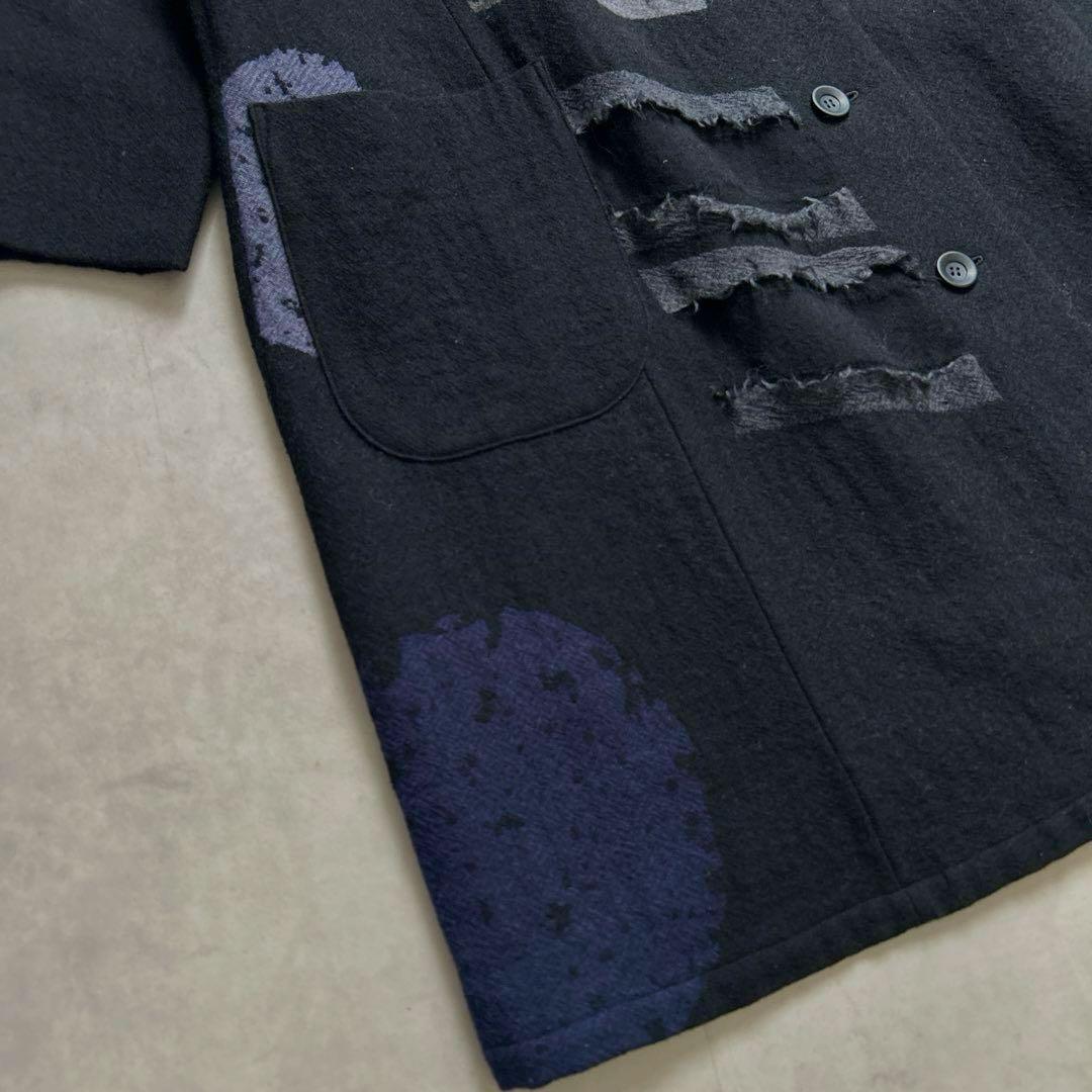 新品未使用　慈雨　センソユニコ　ウール　ロングコート　ブラック