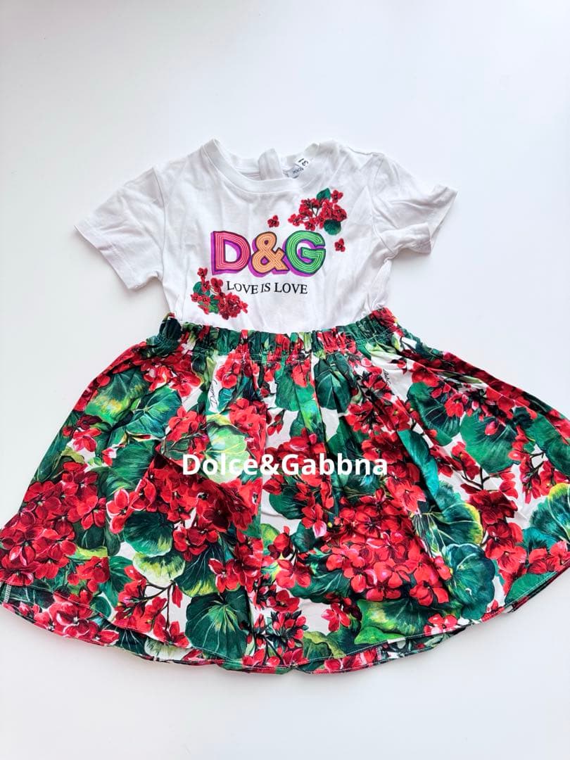 Dolce&Gabbana ドルカバ　キッズ　ワンピース　子供　花柄　D&G