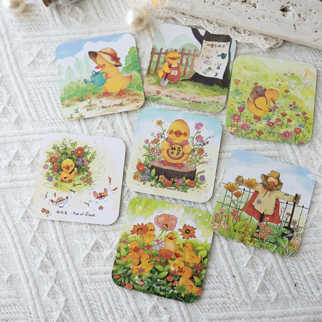 【正規品タロットカード】正方形・スクエア型✨キュートなアヒルたちのデッキ