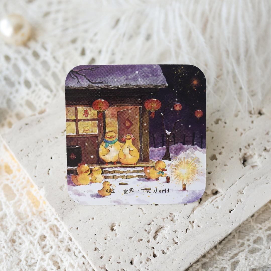 【正規品タロットカード】正方形・スクエア型✨キュートなアヒルたちのデッキ