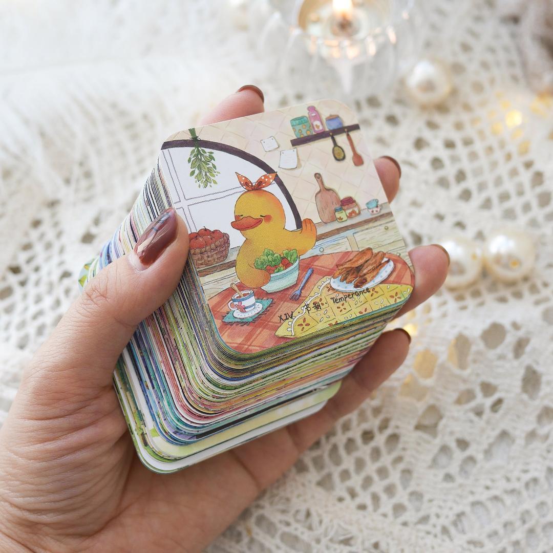 【正規品タロットカード】正方形・スクエア型✨キュートなアヒルたちのデッキ