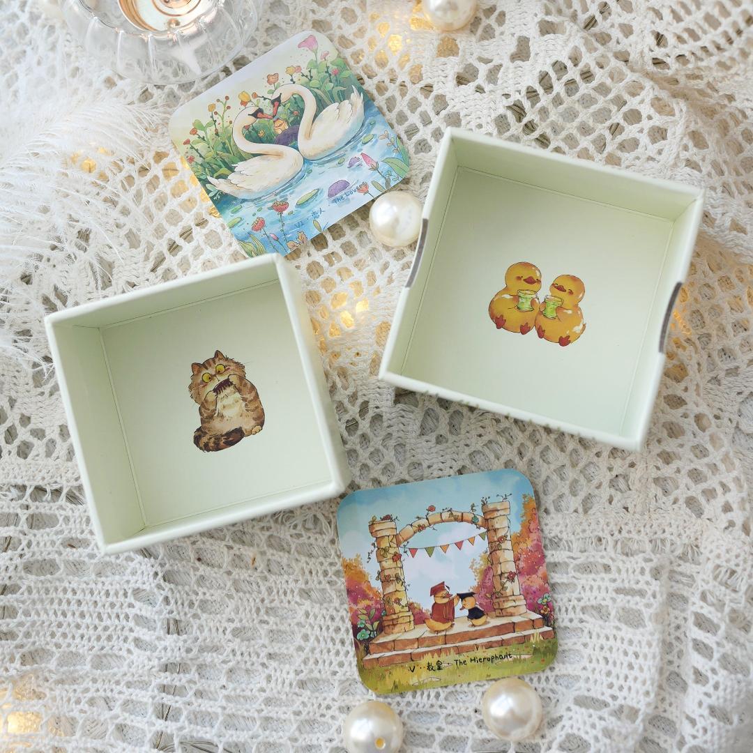 【正規品タロットカード】正方形・スクエア型✨キュートなアヒルたちのデッキ